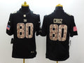 Men's New York Giants Victor Cruz #80 Black Game Player Jersey1