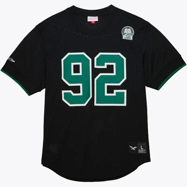 Men's  Reggie White Black Philadelphia Eagles Retired Player Name Number Mesh Top