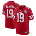 Men's San Francisco 49ers Deebo Samuel #19 Scarlet Super Bowl LVIII Game Jersey1