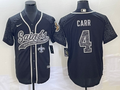 Men's New Orleans Saints Derek Carr #4 Black RFLCTV Limited Jersey1 Joint Edition