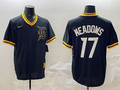 Men's Detroit Tigers Austin Meadows #17 Black Replica Player Jersey1