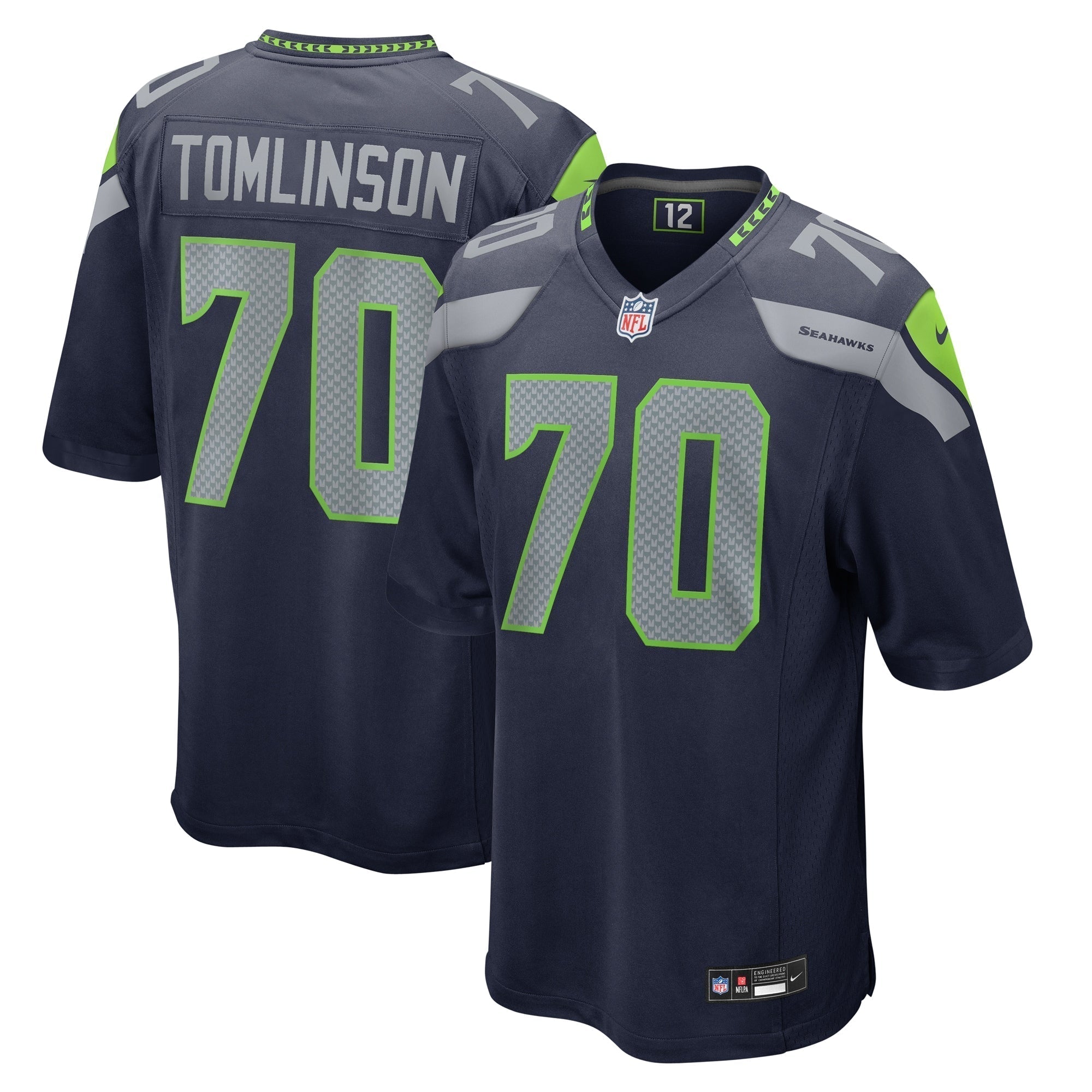Laken Tomlinson Seattle Seahawks Nike  Game Jersey -  College Navy