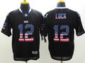 Men's Indianapolis Colts Andrew Luck #12 Black Game Player Jersey1