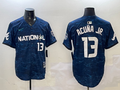 Men's National League Ronald Acuna Jr. #13 Navy 2023 MLB All-Star Game Limited Player Jersey1
