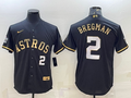 Men's Houston Astros Alex Bregman #2 Black Alternate Replica Player Jersey1