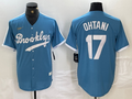 Men's Los Angeles Dodgers Shohei Ohtani #17 Light Blue Alternate Cooperstown Collection Player Jersey1