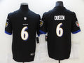 Men's Baltimore Ravens Patrick Queen #6 Black Game Jersey1