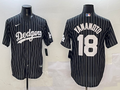Men's Los Angeles Dodgers Yoshinobu Yamamoto #18 Black Alternate Limited Player Jersey1