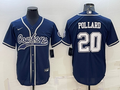 Men's Dallas Cowboys Tony Pollard #20 Navy Game Jersey1 Joint Edition