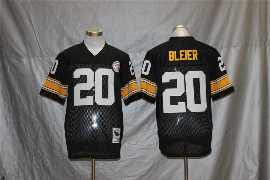 Men's Pittsburgh Steelers Rocky Bleier  Black Legacy Replica Jersey1