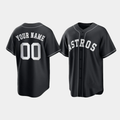 Men's Houston Astros Black Replica Custom Jersey1