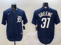 Men's Detroit Tigers Riley Greene #31 Navy Replica Player Jersey1