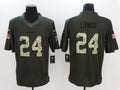 Men's Las Vegas Raiders Marshawn Lynch #24 Army Green Game Jersey1
