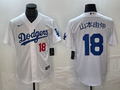 Men's Los Angeles Dodgers Yoshinobu Yamamoto #18 White Game Jersey1