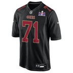 Trent Williams 71 San Francisco 49ers Super Bowl LVIII Patch Fashion Game Men Jersey - Carbon Black