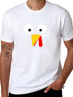 Funny Thanksgiving Turkey Face T-Shirt