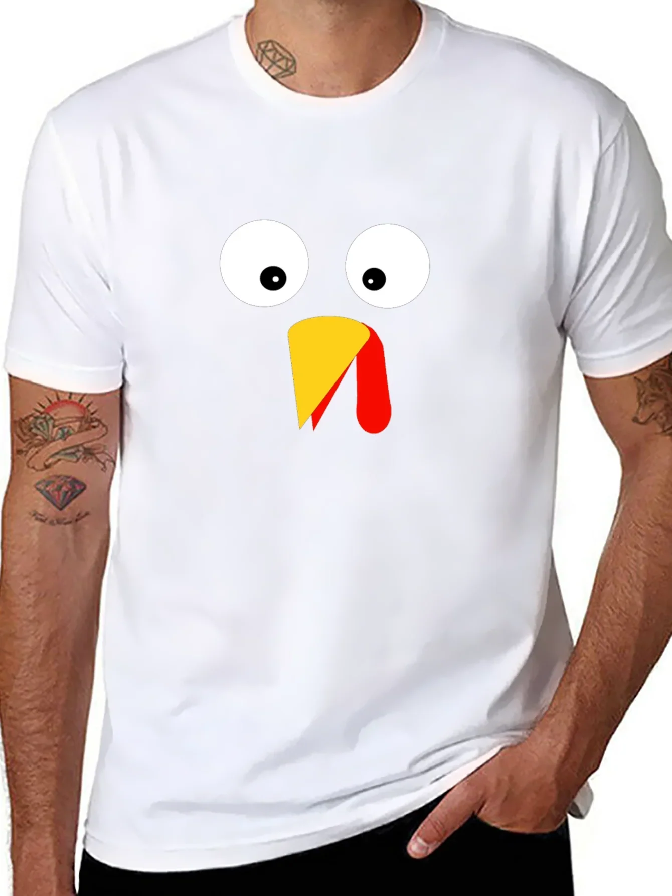 Funny Thanksgiving Turkey Face T-Shirt