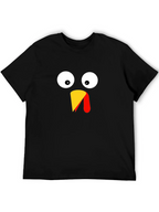Funny Thanksgiving Turkey Face T-Shirt