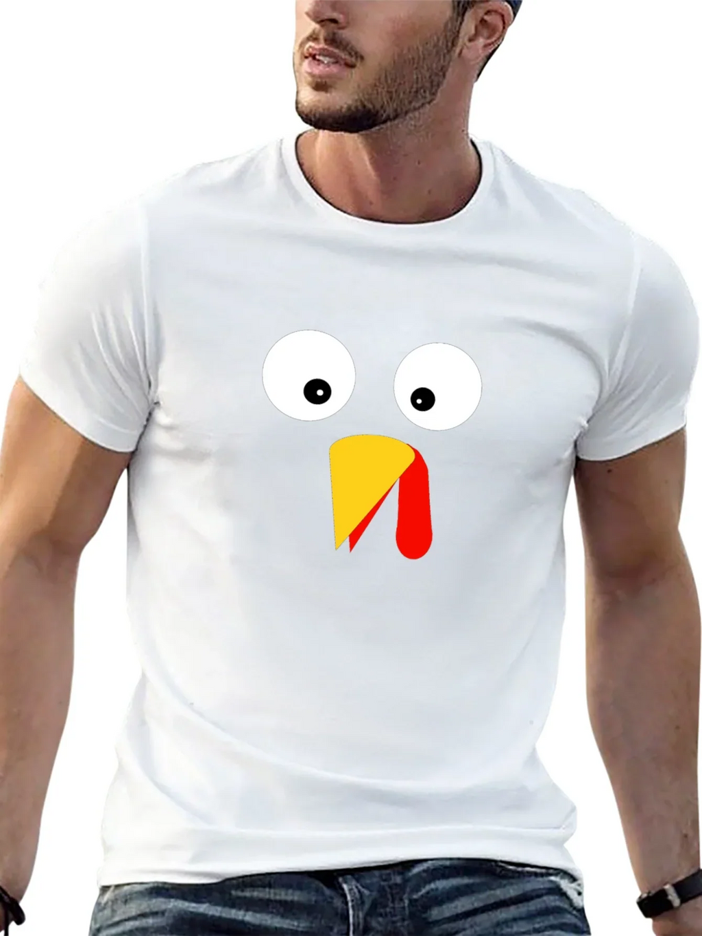Funny Thanksgiving Turkey Face T-Shirt