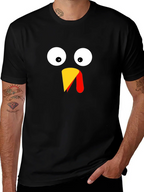 Funny Thanksgiving Turkey Face T-Shirt