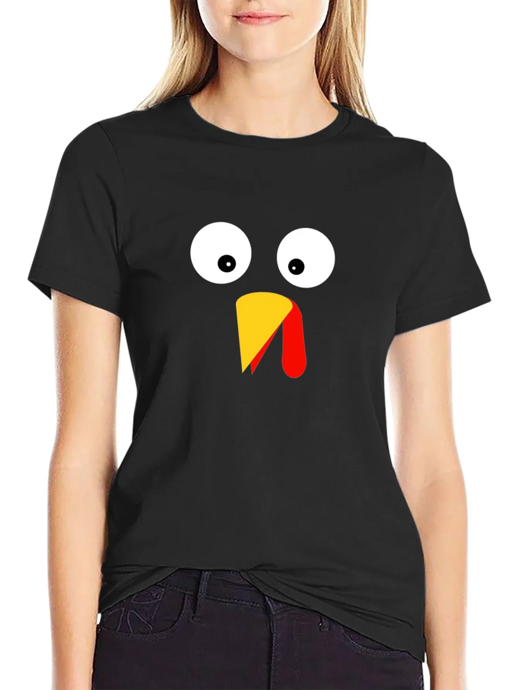 Funny Thanksgiving Turkey Face T-Shirt