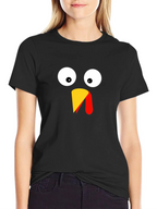 Funny Thanksgiving Turkey Face T-Shirt