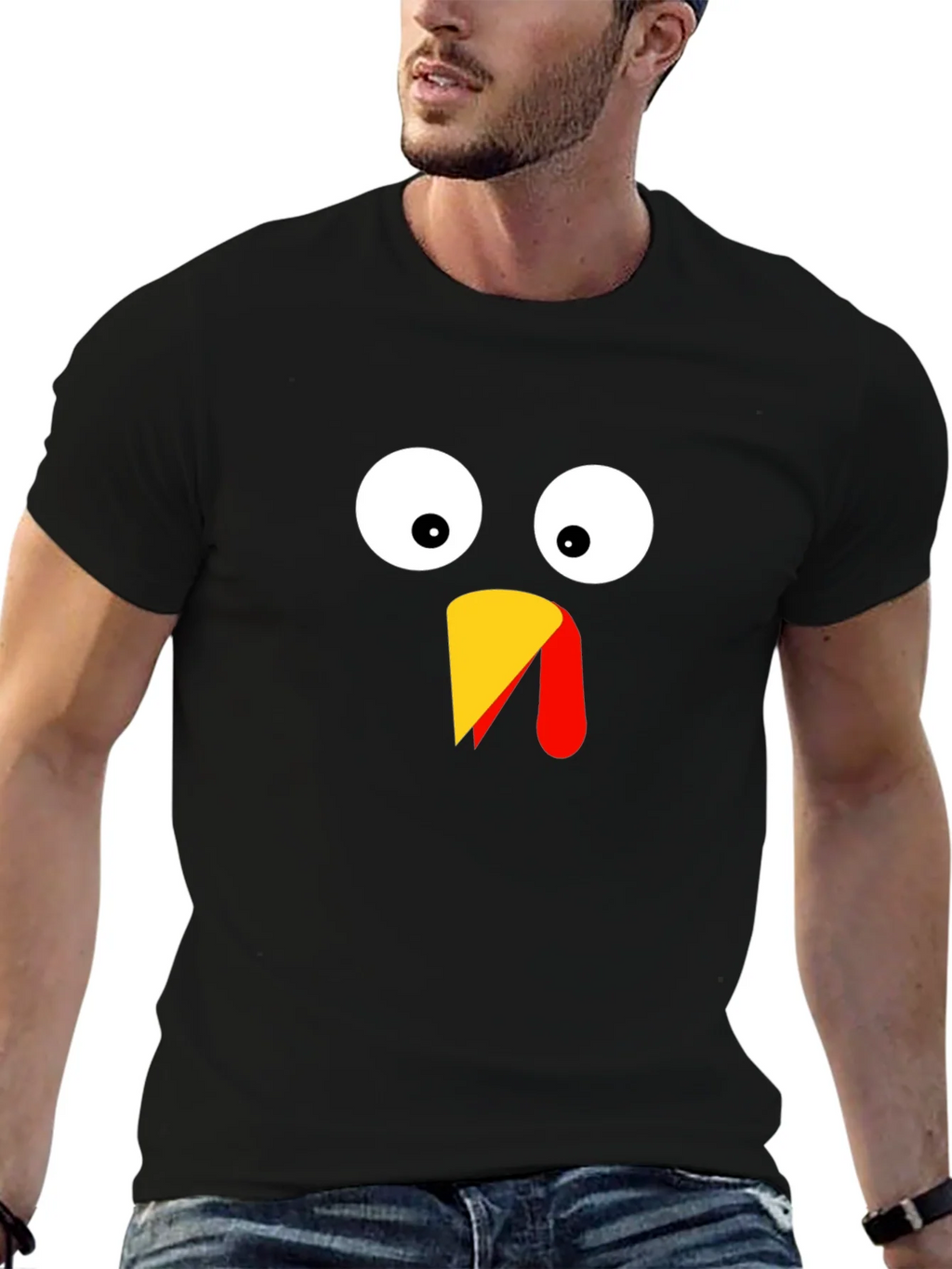 Funny Thanksgiving Turkey Face T-Shirt