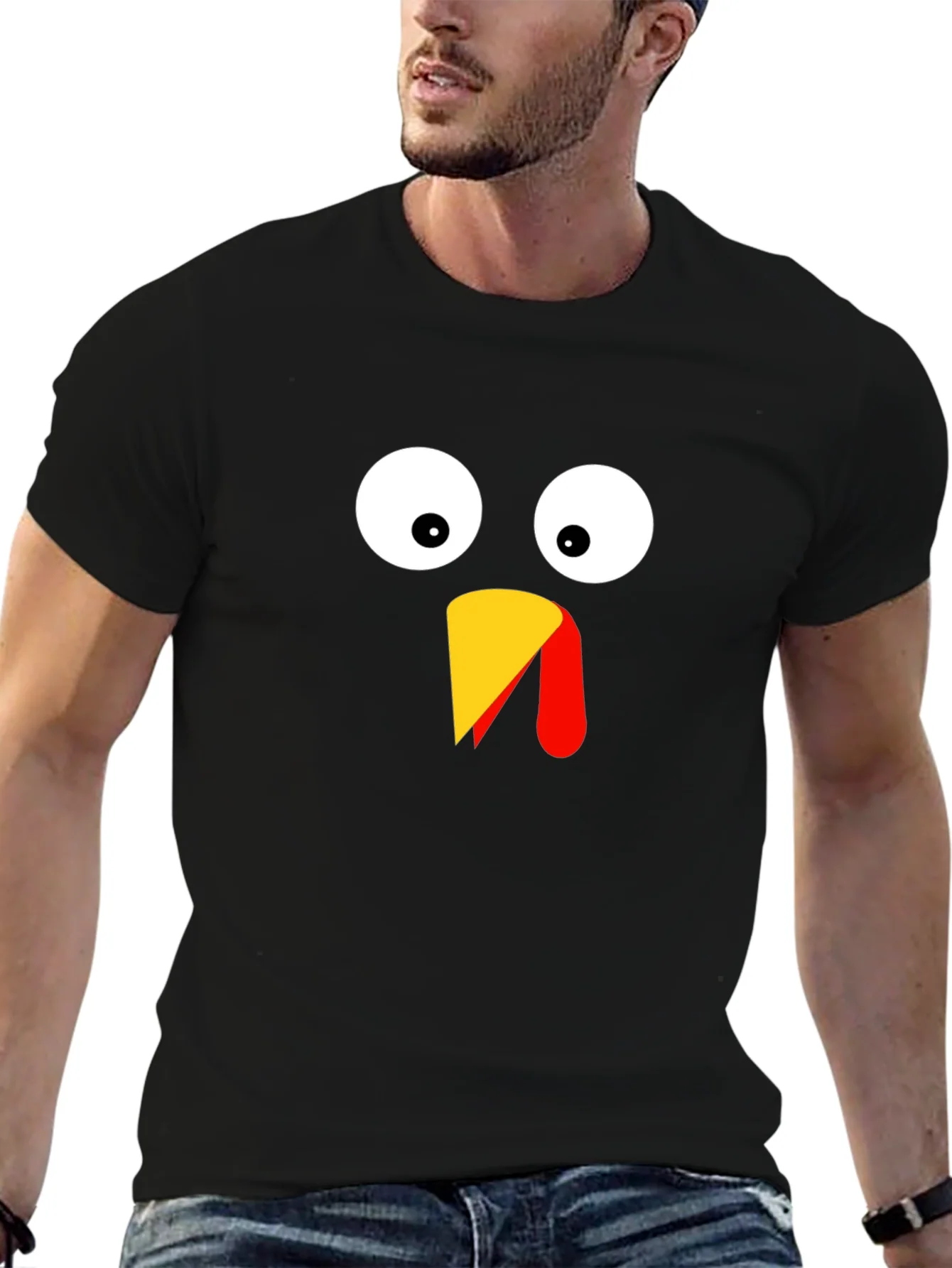 Funny Thanksgiving Turkey Face T-Shirt