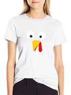 Funny Thanksgiving Turkey Face T-Shirt