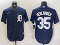 Men's Detroit Tigers Justin Verlander #35 Navy Replica Player Jersey1