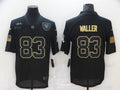Men's Las Vegas Raiders Darren Waller #83 Black Player Game Jersey1