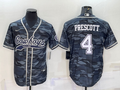 Men's Dallas Cowboys Dak Prescott #4 Grey Camouflage Player Jersey1 Joint Edition