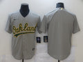 Men's Oakland Athletics Gray Replica Blank Jersey1