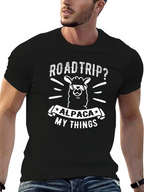 Roadtrip Alpaca My Things T-Shirt - Black Graphic Tee