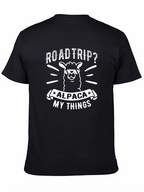 Roadtrip Alpaca My Things T-Shirt - Black Graphic Tee