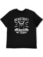 Roadtrip Alpaca My Things T-Shirt - Black Graphic Tee