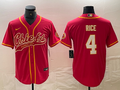 Men's Kansas City Chiefs Rashee Rice #4 Red Player Jersey1 Joint Edition