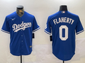 Men's Los Angeles Dodgers Jack Flaherty #0 Royal Alternate Replica Player Jersey1