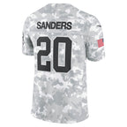 Barry Sanders Detroit Lions Nike 2024 Salute to Service Retired   Limited Jersey - Arctic Camo