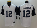 Men's Dallas Cowboys Roger Staubach #12 White Game Jersey1
