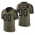 Custom1 Arizona Cardinals Olive Salute To Service Limited Jersey1 Name And Number Christmas Birthday Gift Football Jerseys