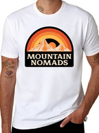 Mountain Nomads Graphic T-Shirt - Retro Outdoor Apparel