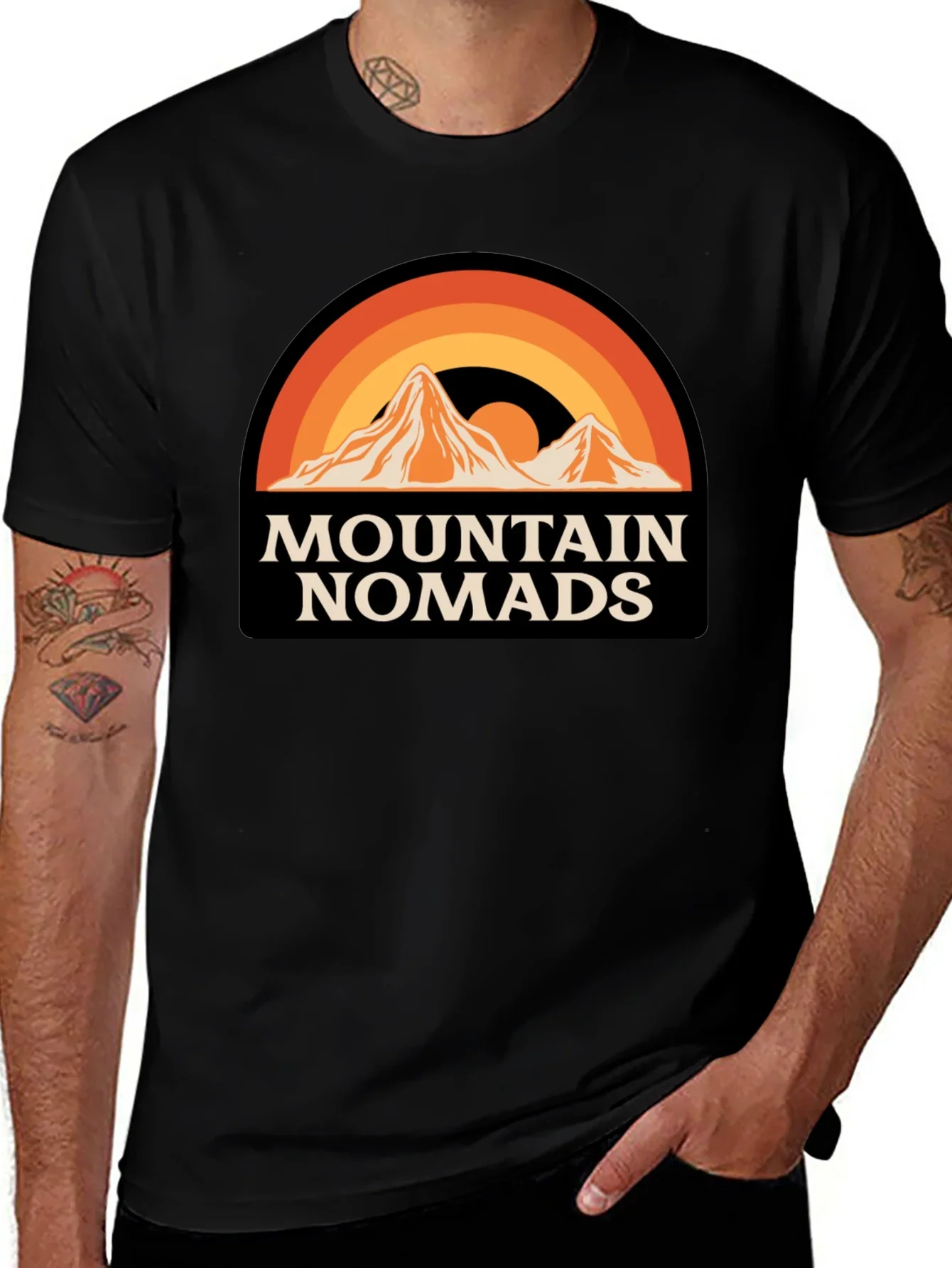 Mountain Nomads Graphic T-Shirt - Retro Outdoor Apparel