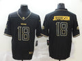 Men's Minnesota Vikings Justin Jefferson #18 Black Game Jersey1