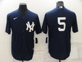Men's New York Yankees Joe DiMaggio #5 Navy Replica Player Name Jersey1