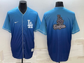 Men's Los Angeles Dodgers Blue Blank Replica Jersey1
