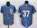 Men's Washington Nationals Stephen Strasburg #37 Blue 2025 City Connect Limited Player Jersey1