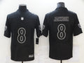 Men's Baltimore Ravens #8 Lamar Jackson Black Alternate Game Player Jersey1