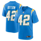 Elijah Dotson Los Angeles Chargers Nike Team Game Jersey -  Powder Blue