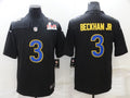 Men's Los Angeles Rams Odell Beckham Jr. #3 Black Super Bowl LVI Game Fashion Jersey1